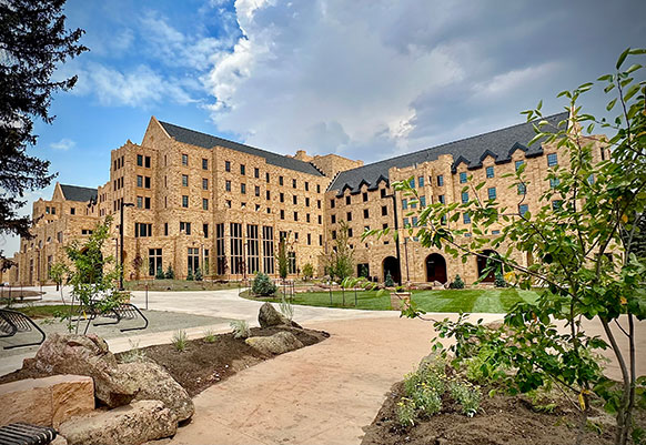 large sandstone building