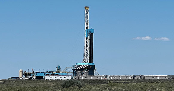 Drilling rig on the plains