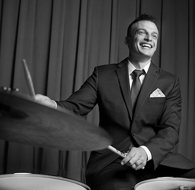 man playing drums