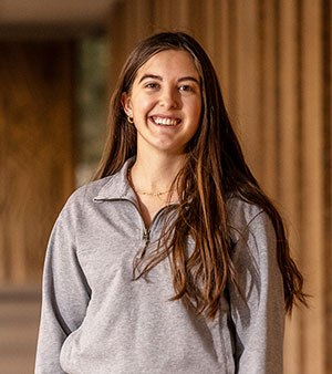 woman standing inside