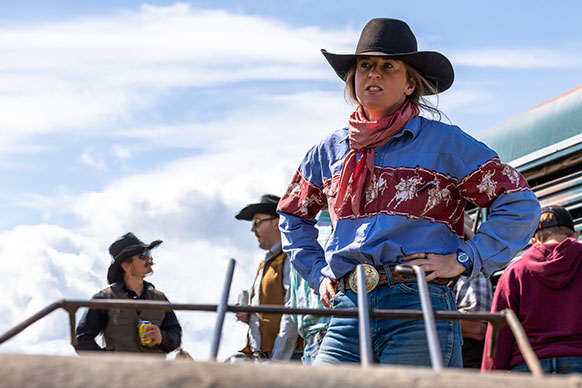 woman in western clothing