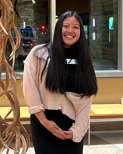 woman standing outside