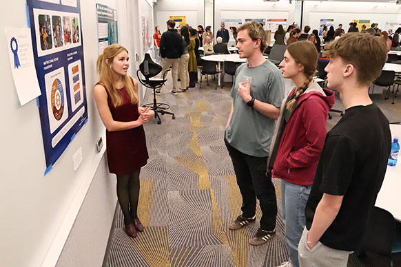 Twin-engine propeller plane on runway