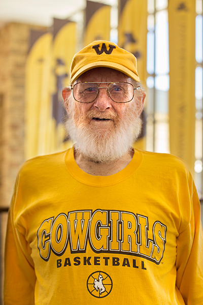 A man stands in yellow clothing