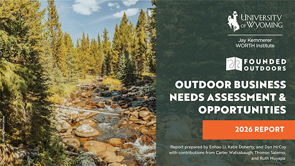 report cover with a photo of a mountain stream