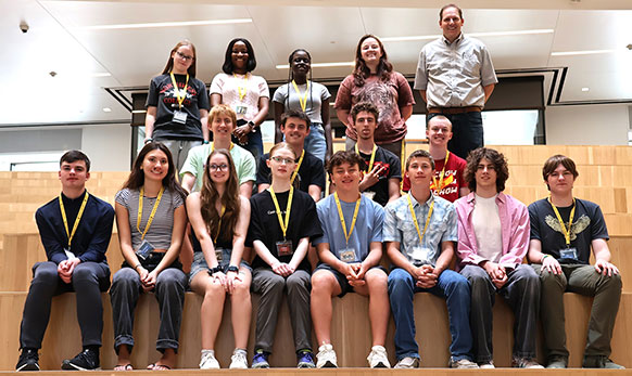 group of teenagers posing together