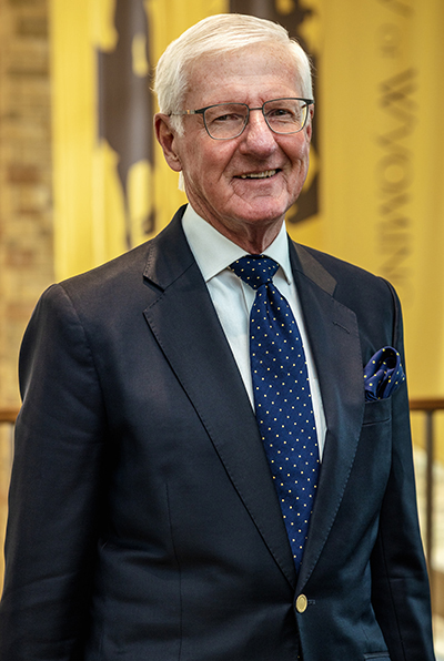 A University of Wyoming alumnus smiles.