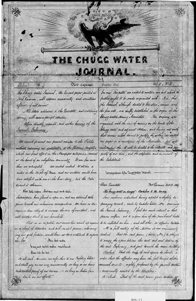 photo of a handwritten newspaper