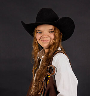 woman in a cowboy hat