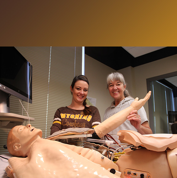 Nursing staff take SIM Man apart