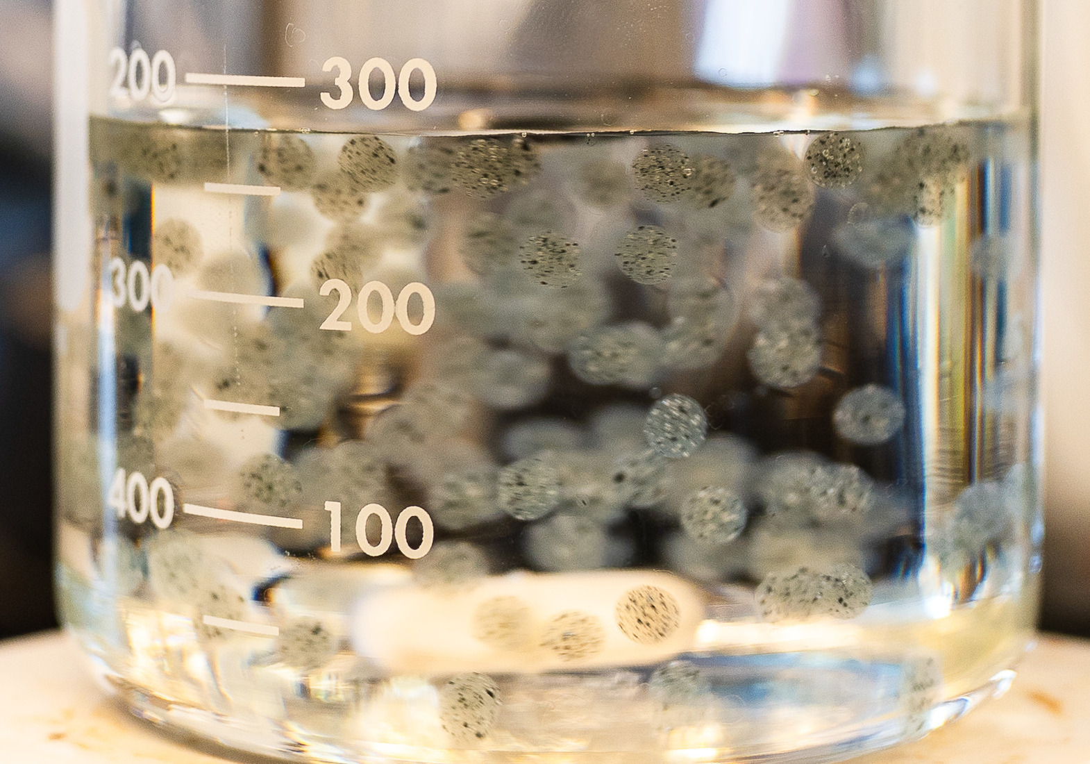 beaker in a lab
