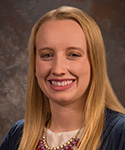 young professional woman with blonde straight hair 