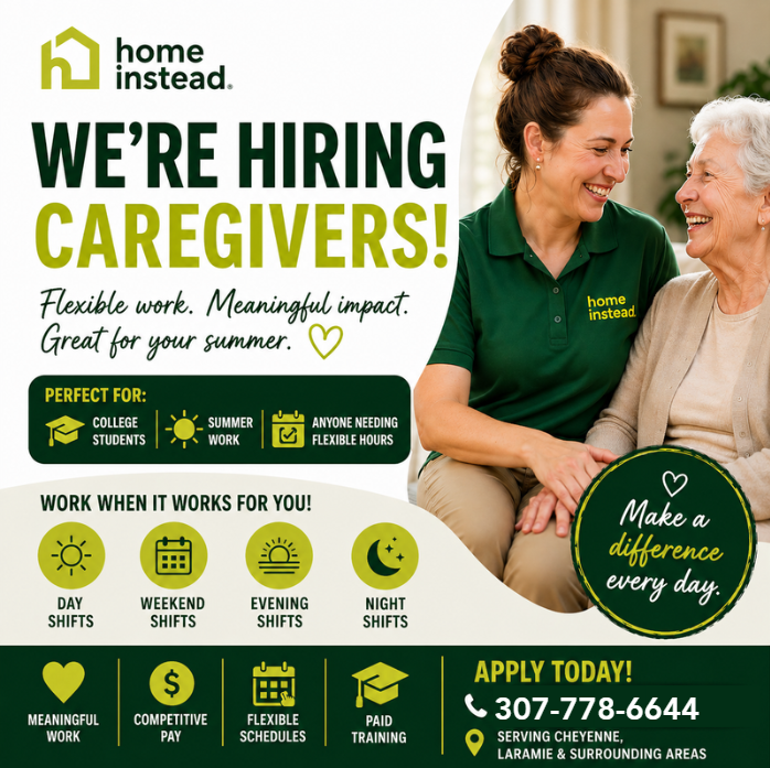 job flyer asking for caregivers