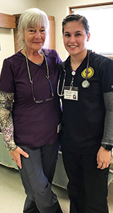Picture of Brooke Lensegrave with her capstone preceptor