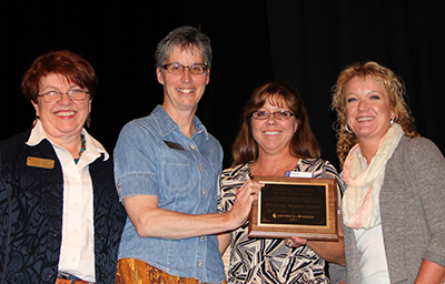 (l-r): Candace Tull, BRAND Coordinator; Mary Burman, Dean of FWWSON; Linda Clamp, adjunct clinical faculty; and Connie Coleman, Nurse Manager from Wyoming Medical Centerr.