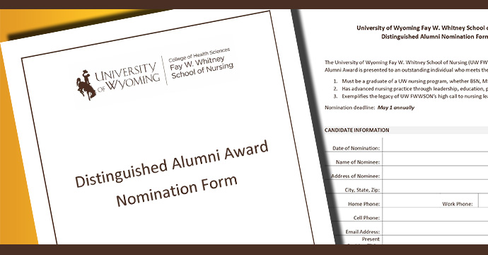 distinguished alumni form 