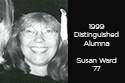 Picture of Susan Ward in her mortarboard cap at graduation.