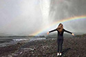 girl reaching for the rainbow