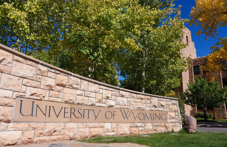wyoming union framed by flowers