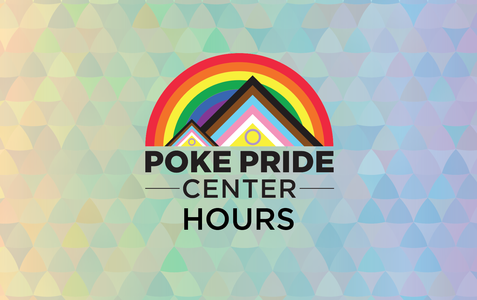 poke pride center hours with rainbow triangles