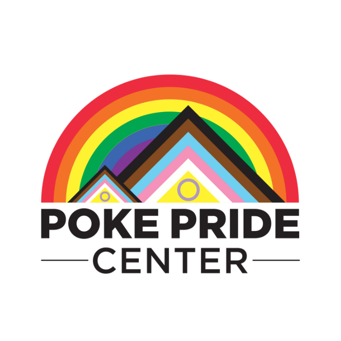 poke pride logo rainbow