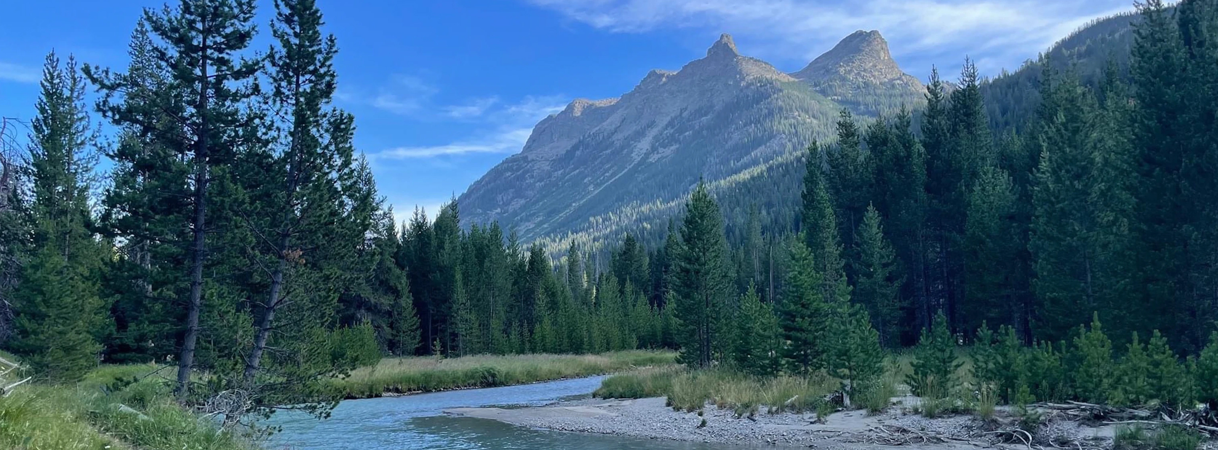 River and mountains in Wyoming