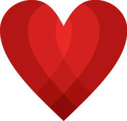 red heart icon for peace corps health sector