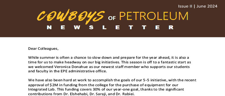 department newsletter for 2024 q2