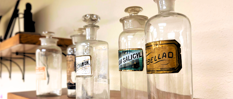 Old pharmacy bottles