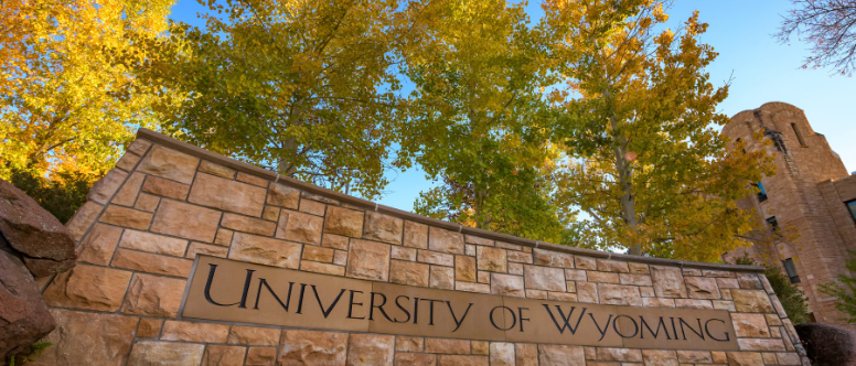 UW welcome stone sign