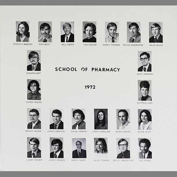 UW School of Pharmacy class of 1972.