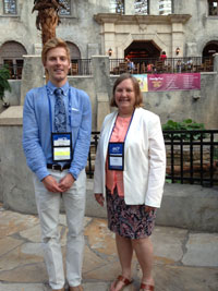 Greg Miller and Dean Linda Gore Martin are pictured at the AACP Annual Meeting. 