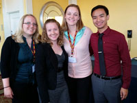 Students attending the Phi Delta Chi (PDC) Pharmacy Fraternity 15th Leader-Development Seminar August 6–10 in Florida are (L to R) Megan Lybeck, Julia Olson, Ashley Francis, and Kevin Giang.
