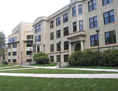 The newly upgraded $20 million Health Sciences Center, which opened its doors to students in fall 2006, united most College of Health Sciences departments and offices under one roof.