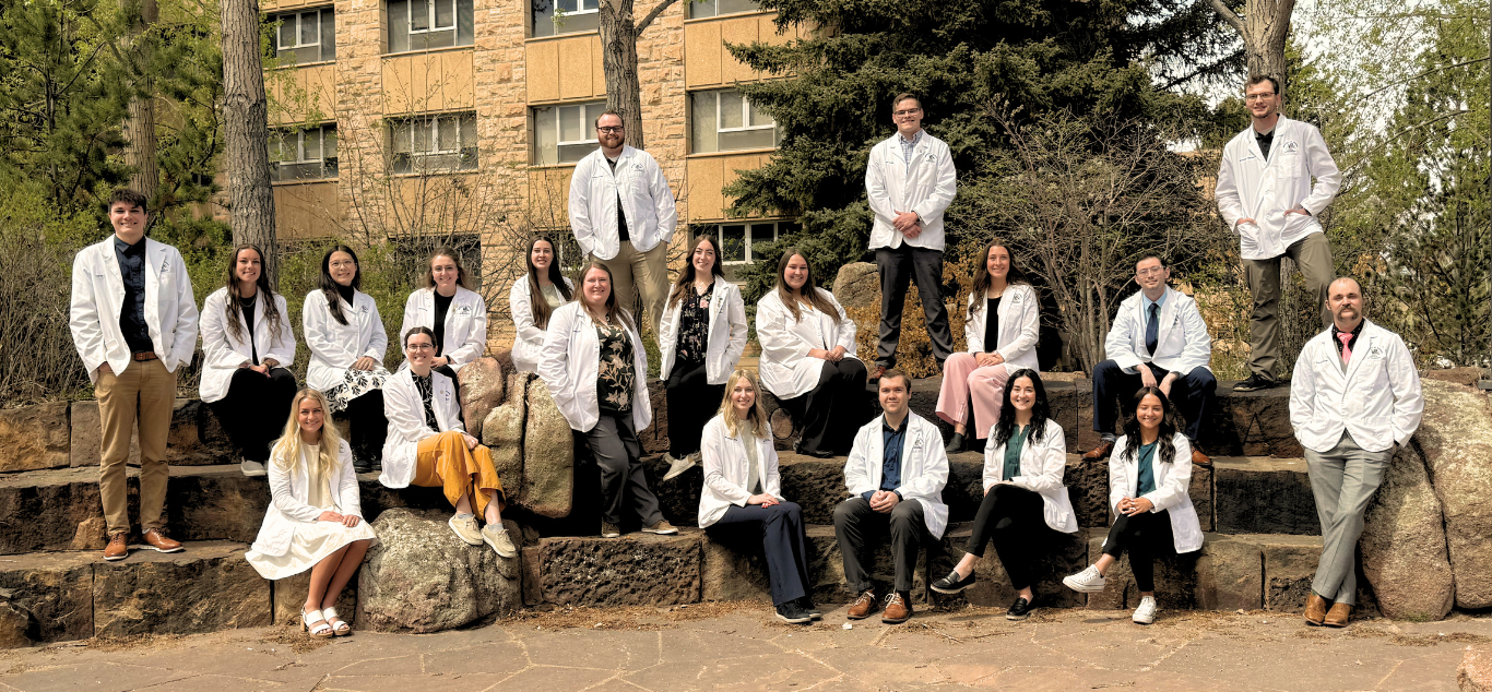 White coat group photo of the class of 2025.