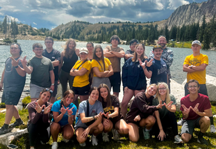 students at mirror lake