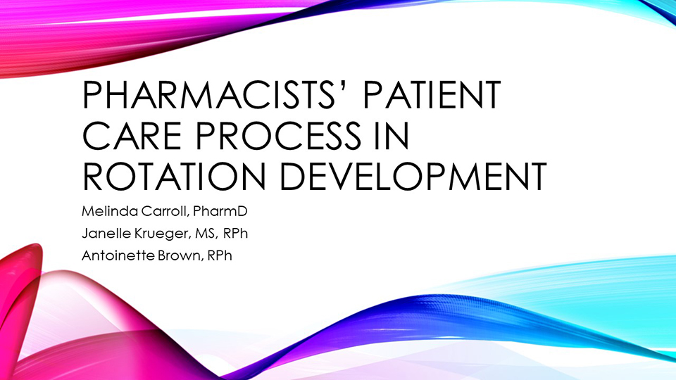 Title page for Pharmacy Webinar Series. 