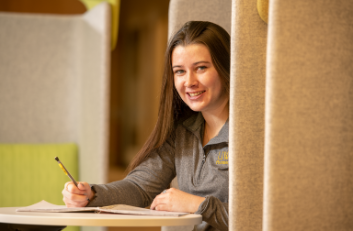 Student studying