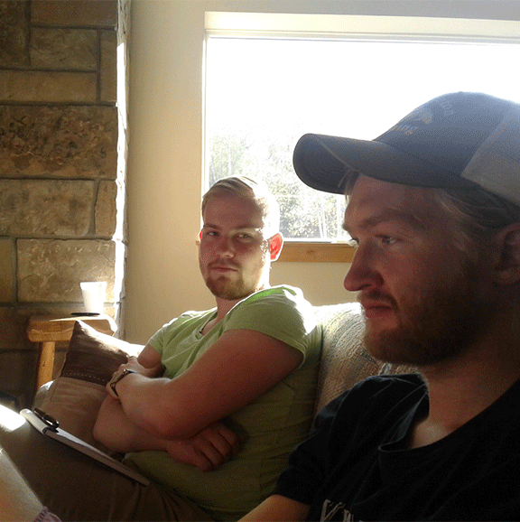 students discussing