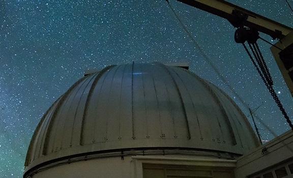 observatory at night