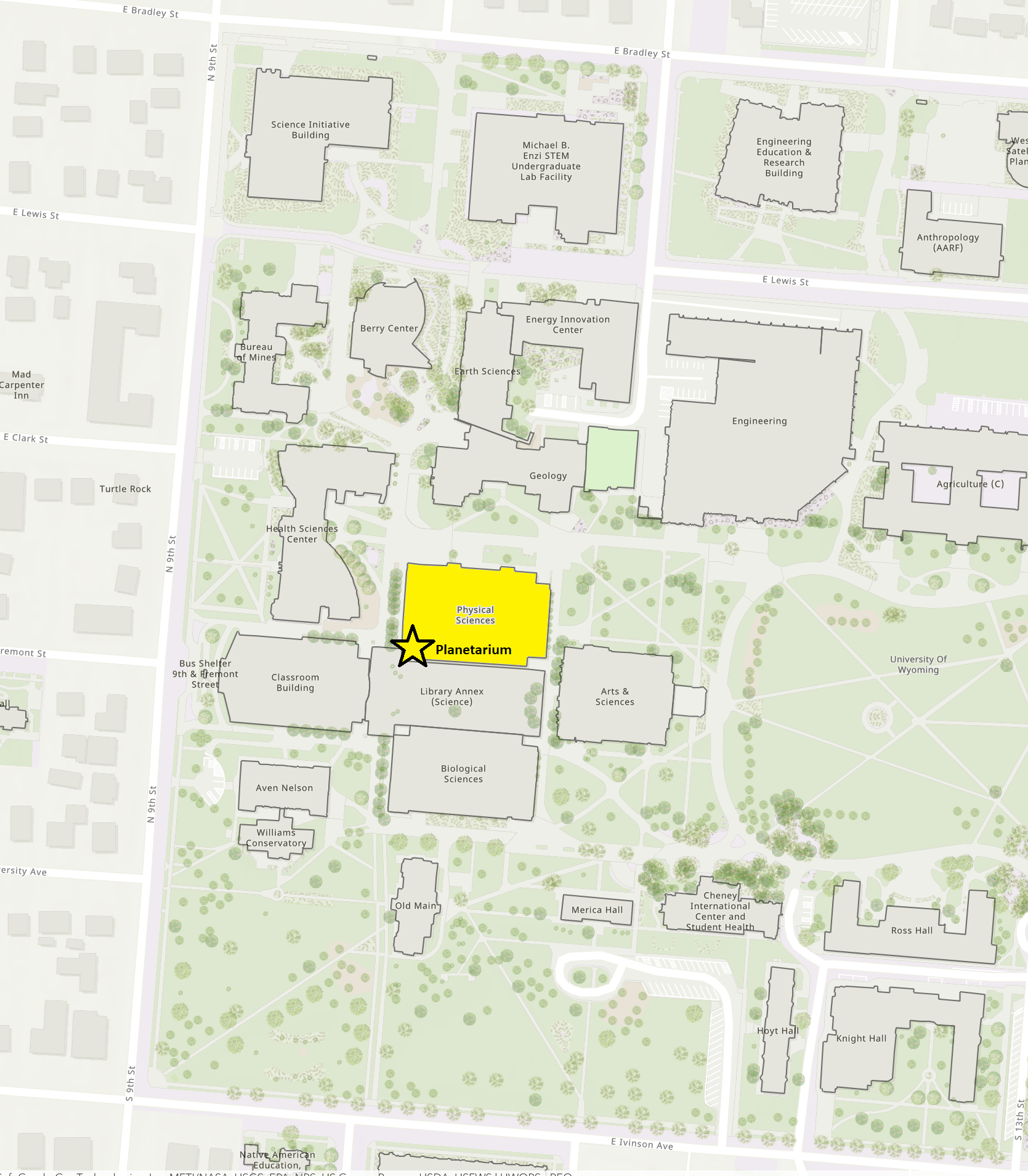 simplified campus map