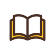 Brown and gold book icon