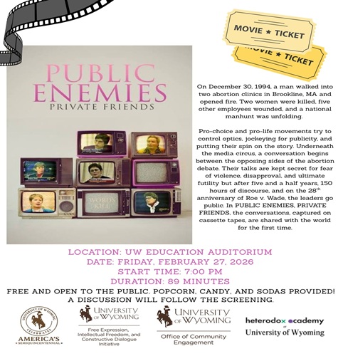 Public Enemies, Private Friends film screening flyer