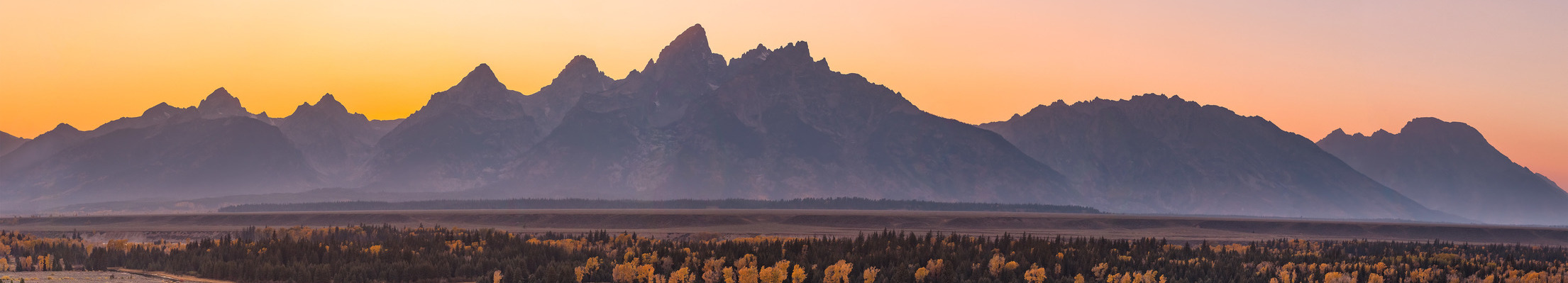 The Tetons at sunset