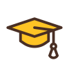 Brown and Gold Graduation Cap