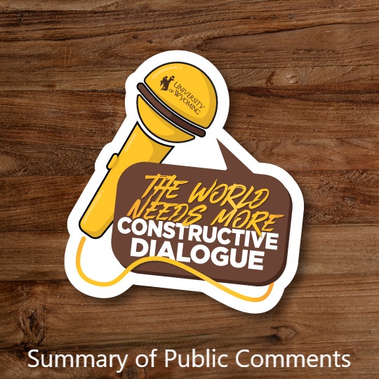 Promotional sticker for constructive dialogue with microphone