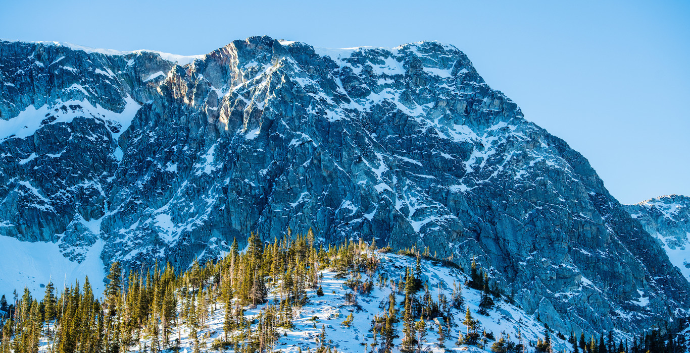 Medicine Bow Mountain Range in Winter
