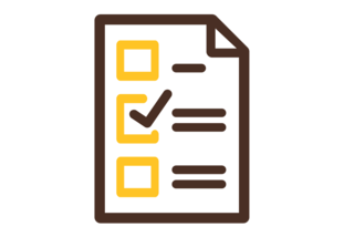 UW Brown and Gold form icon with check boxes