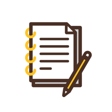 UW brown and gold notepad icon