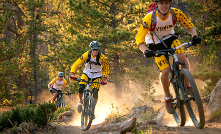 UW students participate in mountain biking as a Club Sport offered through the University of Wyoming Campus Rec